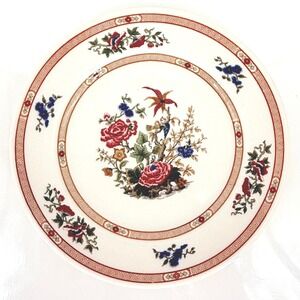 VTG Old Ivory Syracuse China O-P-Co. Floral Bird Geometric Design Small Plate #3